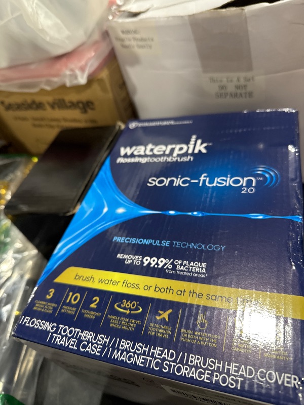Photo 1 of Waterpik Sonic-Fusion 2.0 Professional Flossing Electric Toothbrush with Water Flosser Combo Two In One, For Daily Gum Care and Cleaning Teeth, Braces, Implants, White SF-04CD010-1, Packaging May Vary