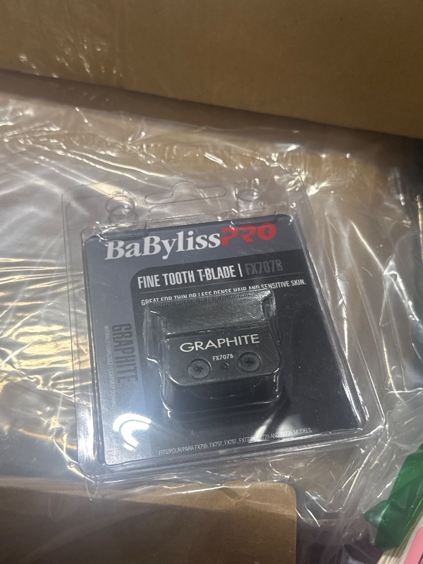 Photo 1 of BaBylissPRO Barberology Fine Tooth Graphite Replacement Blade for Outlining Hair Trimmers (FX707B), Black