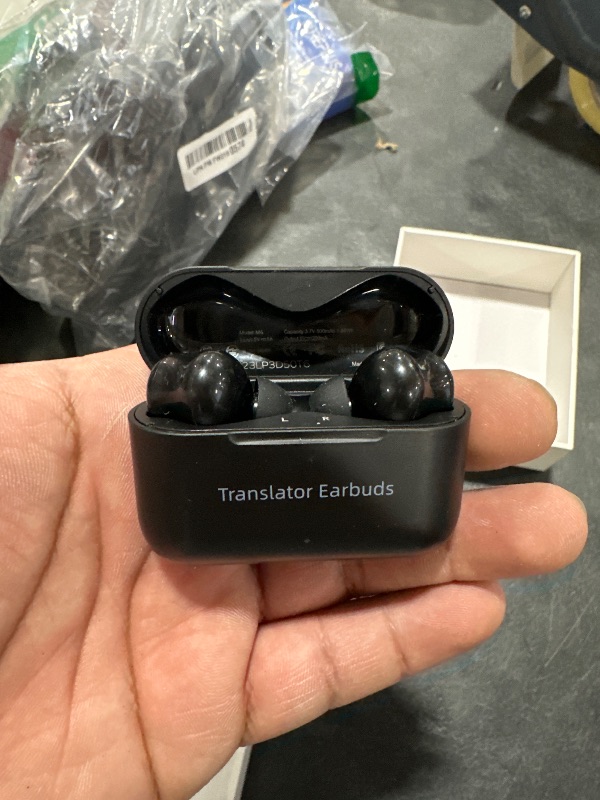 Photo 1 of Anfier Translation Earbuds Real Time Black M6 Language Translation Translator EarbudsHigh Accuracy Fast Response (Without Offline Package)