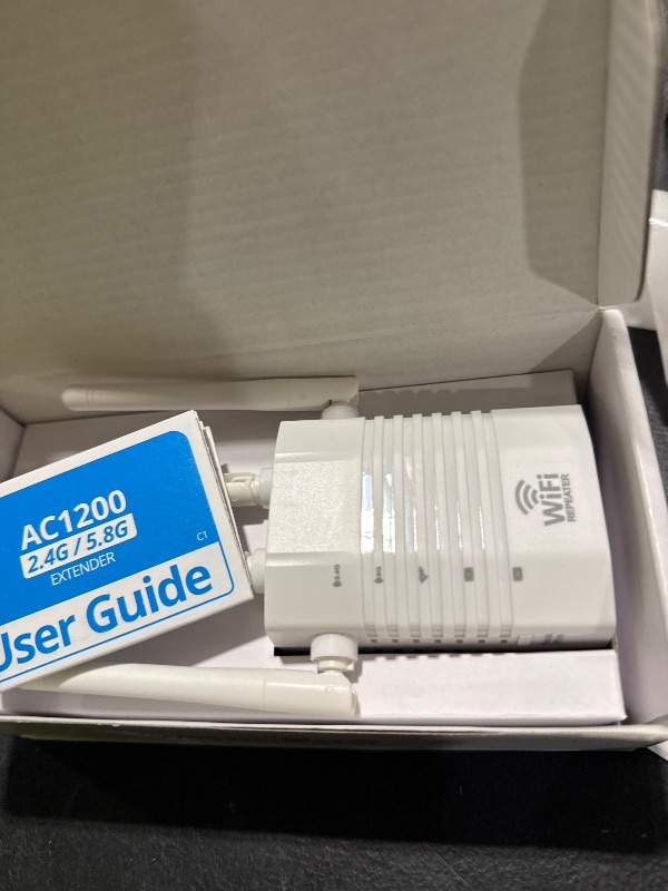 Photo 1 of WiFi Extenders Signal Booster Up to 12880 sq. ft and 105 Devices,Easy Setup Assistant Provides Quick,WiFi Booster with Dual Band 5GHz/2.4GHz, Long Range WiFi Extender with One Ethernet Port