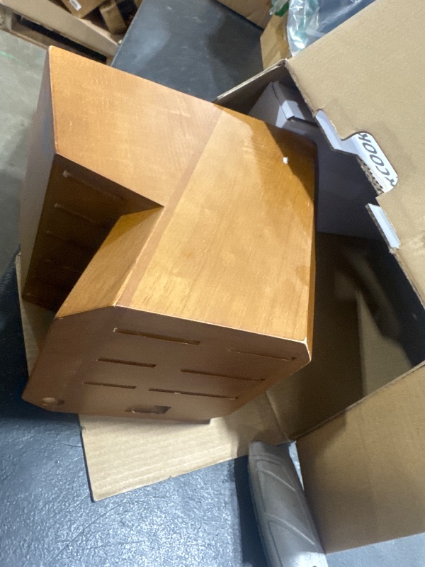 Photo 1 of Astercook Knife Set, Kitchen Knives Set with Block and Sharpener Full Tang 17 Pcs German Stainless Steel Knives Sharp Blade Dishwasher Safe Premium Knife Set with Anti-slip Ergonomic Handle, Black