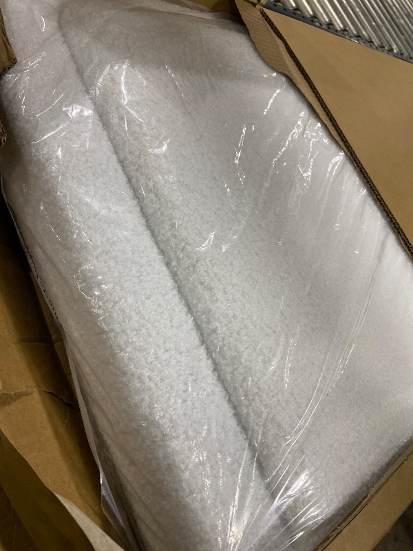 Photo 1 of viplov Queen Size Boucle Upholstered Platform Bed Frame with Adjustable Headboard, Soft Cloud Bed, No Box Spring Needed, Noise Free, Easy Assembly, White