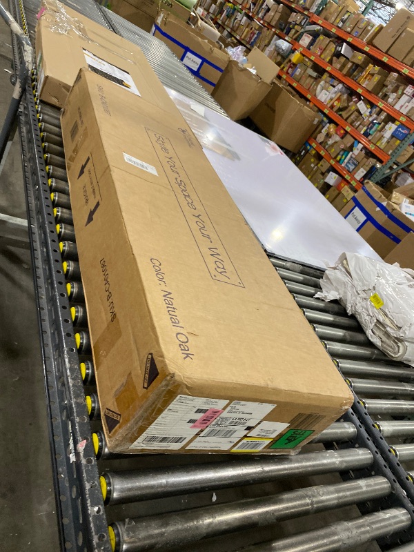 Photo 1 of FONTOI Buffet Cabinet, Sideboard Fluted Cabinet Modern Kitchen Buffet Storage Cabinets with Doors and Shelves, Wood Farmhouse Coffee Bar Station for Entryway & Dining Room & Living Room, Natual Oak