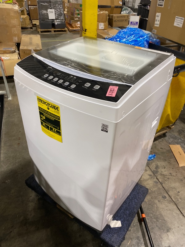 Photo 1 of BLACK+DECKER 3.0 Cu. Ft. Portable Washer, 26.5 lb. Capacity Washing Machine, 6 Cycles, Quick Connect Sink Adapter and Drain Hose Included, Transparent Lid & LED Display, BPW30MW, White