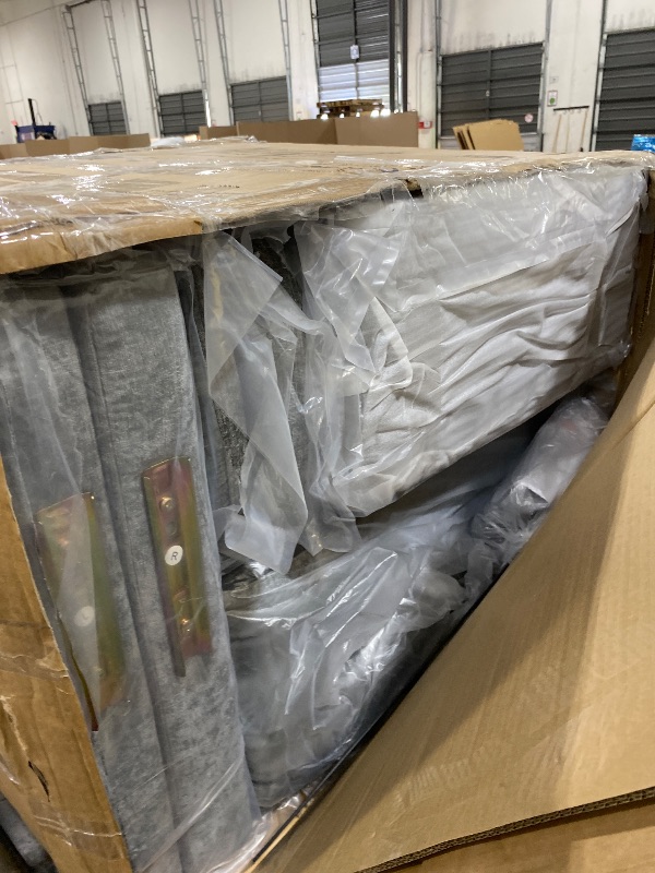 Photo 1 of Marsail Pull Out Sofa Bed, Full Size Sleeper Sofa with Memory Foam Mattress, 2 USB Charging and Removable Covers, Loveseat for Living Room, Apartment, Supports 600 LBS, Chenille Fabric, Blue