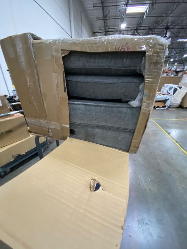 Photo 1 of Marsail Pull Out Sofa Bed, Full Size Sleeper Sofa with Memory Foam Mattress, 2 USB Charging and Removable Covers, Loveseat for Living Room, Apartment, Supports 600 LBS, Chenille Fabric, Blue