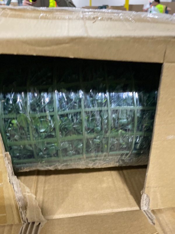 Photo 1 of DOPGIB Artificial Ivy Privacy Fence Screen,128"x 72" (64 SQFT) UV-Anti Faux Boxwood Roll Grass Wall Panels for Patio Balcony Privacy, Garden, Backyard Greenery Wall Backdrop Decor