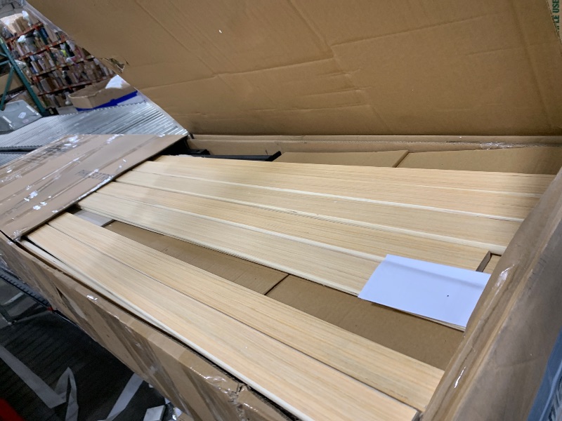 Photo 1 of Garvee Bed Frame King Size with 4 Storage Drawer, Bed Frame with Headboard and Corduroy Vertical Channel Tufted Wingback, Sturdy Wooden Slats Support, Noise Free, Beige
