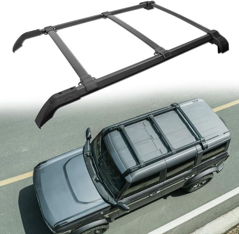 Photo 1 of 5PCS Roof Rack Cross Bars Fit for Ford Bronco 2021 2022 2023 2024 2025 Hard Top 2/4Door Aluminum Crossbars