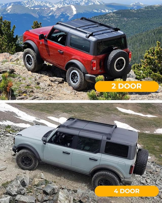 Photo 1 of 5PCS Roof Rack Cross Bars Fit for Ford Bronco 2021 2022 2023 2024 2025 Hard Top 2/4Door Aluminum Crossbars