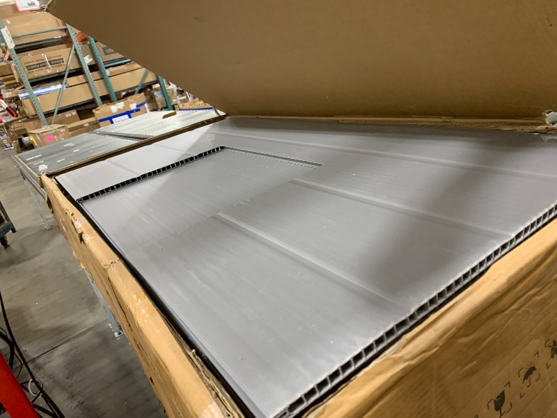 Photo 1 of MISSING MULTIPLE PIECES-------SELLING FOR PARTS ONLY-=------------------------6x4 FT Outdoor Storage Shed with Floor, Plastic Resin Garden Shed with Window & Sloping Roof & Lockable Door for Patio Backyard Garden, Lawn Mower, Bike, Tool Storage