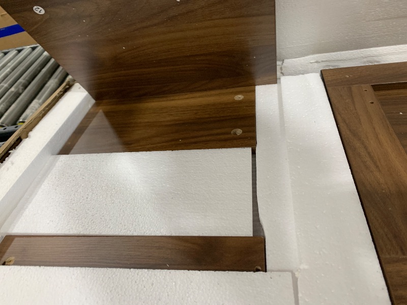 Photo 1 of MAJOR DAMAGE---------------------SELLING FOR PARTS ONLY-----------------------------------------GarveeHome Farmhouse 5 Drawer Dresser for Bedroom, 48" Tall Wood Dressers Chest of Drawer with Sliding Barn Door, Adjustable Shelf, Storage Organizer for Bedro