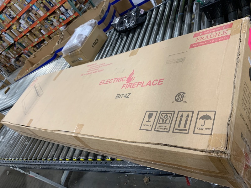 Photo 1 of Valuxhome 74” Electric Fireplace Wall Mounted and Recessed, Ultra-Thin Fireplace Insert Indoor, Adjustable Flame and Light, Crysral & Log, 507 Color Combinations, App, Touchscreen and Remote Control
