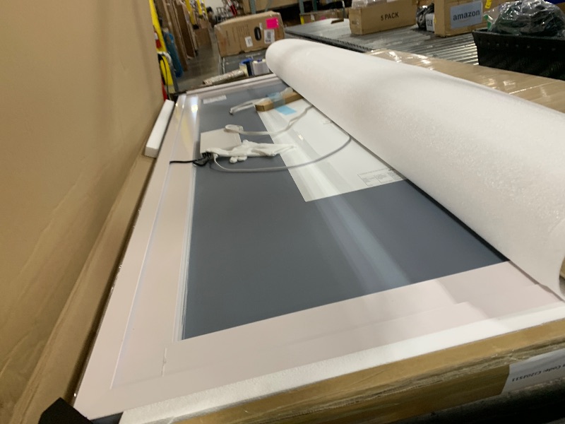 Photo 1 of LOAAO 72”X40“ RGB LED Bathroom Mirror with Lights, Large, Anti-Fog, Dimmable Smart Lighted Bathroom Vanity Mirror, Multiple Light Modes, RGB Backlit + Front Light, Memory Function, Tempered Glass