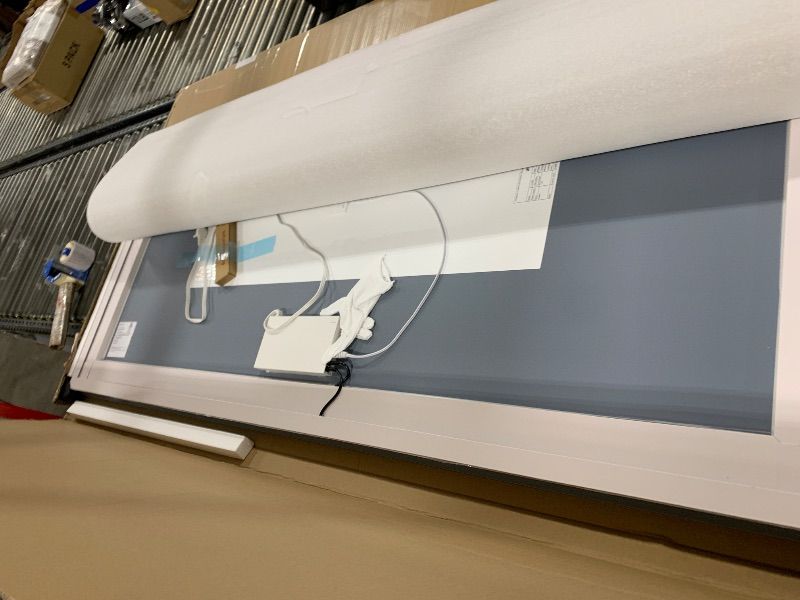 Photo 1 of **GLASS SCRATCHED** LOAAO 72”X40“ RGB LED Bathroom Mirror with Lights, Large, Anti-Fog, Dimmable Smart Lighted Bathroom Vanity Mirror, Multiple Light Modes, RGB Backlit + Front Light, Memory Function, Tempered Glass