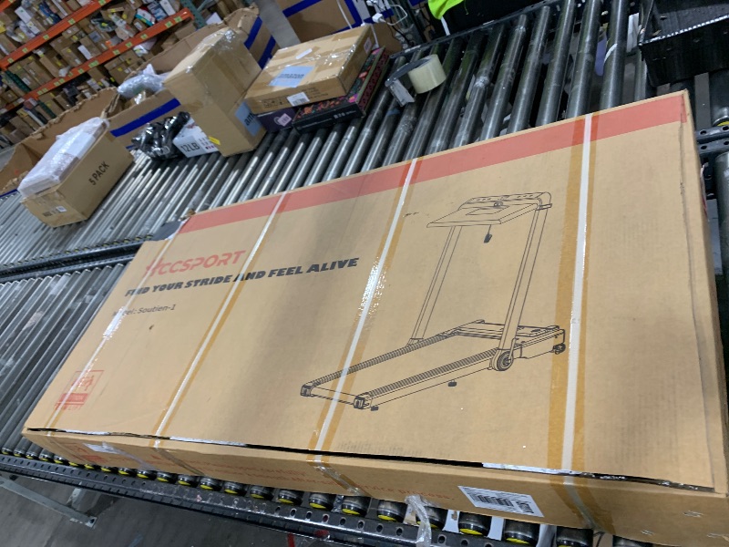 Photo 1 of Hccsport Treadmill with Incline, 3 in 1 Under Desk Treadmill Walking Pad with Removable Desk Workstation 3.5HP Foldable Compact Walking Treadmills for Home Small Office with Wristband Remote Control