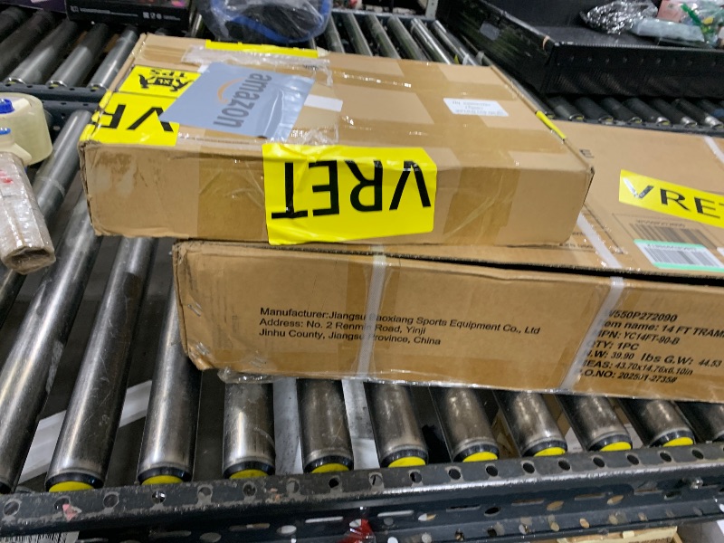 Photo 1 of MISSING MULTIPLE PIECES--------------------------14FT Pumpkin Trampoline for Garden Black/Red Galvanized Steel Frame W-Shape Legs