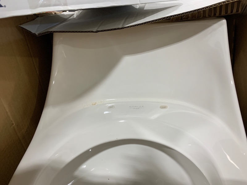 Photo 1 of BROKEN ON BOTTOM OF TOILET******KOHLER 3722-0 San Raphael One-Piece Toilet, Elongated Bowl, 1.28 Gpf With Quiet-Close, White