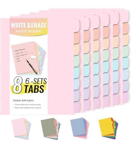 Photo 1 of 1" 3-Ring Binder, 1-inch Pastel Color Binders with 2 Inside Pockets, Clear View Cover Binder Holds 8.5'' x 11''Paper, Round Ring Binders for Office/Home/School,(Assorted 6 Colors)