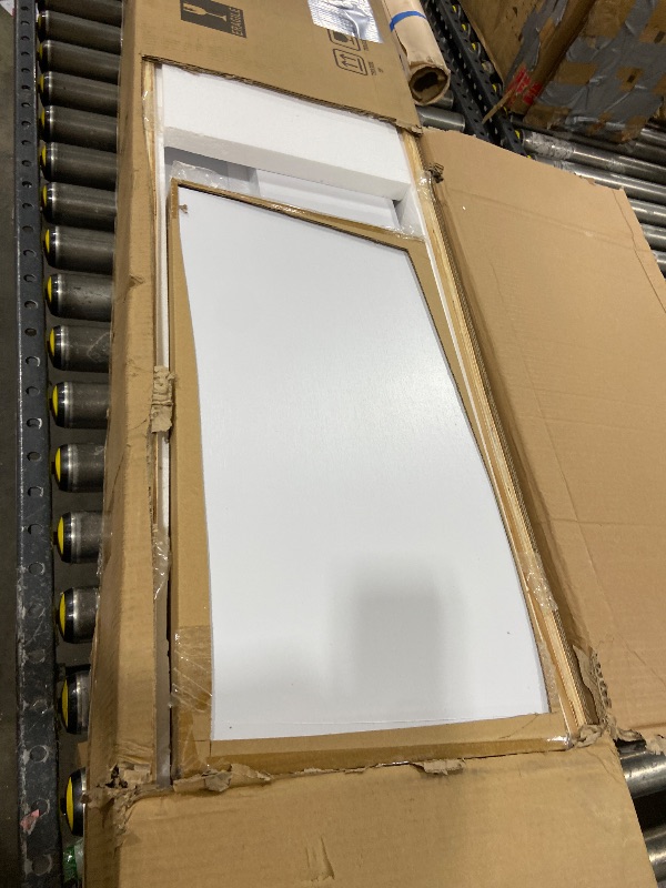 Photo 1 of FREDBECK 36X84 Bifold Barn Door White with Hardware, Water-Proof PVC Surface,Assembly Required