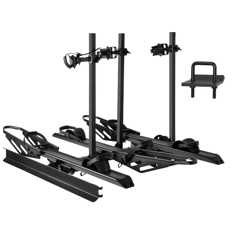 Photo 1 of 3-Bike Hitch E-bike Rack with Ramp, Fat Tire Electric Bike Carrier, 250 LBS Capacity, Fits 2'' Receiver