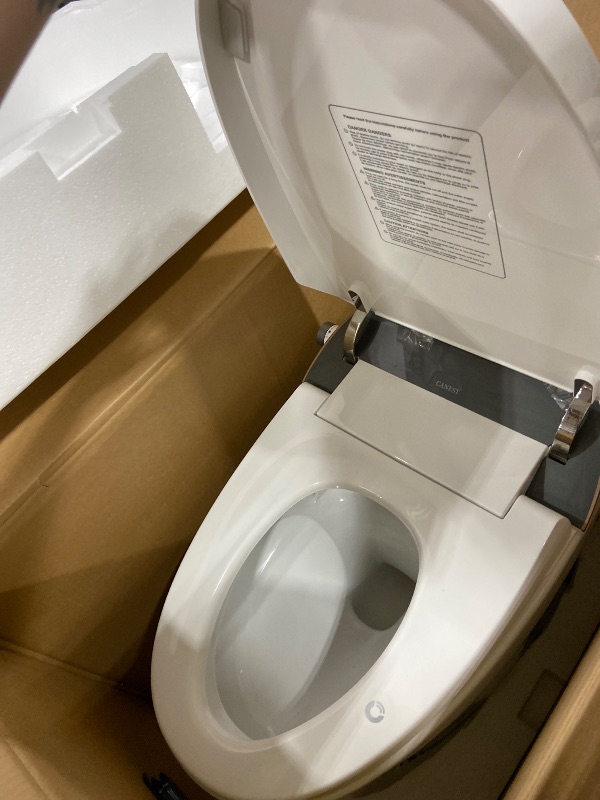 Photo 1 of CANEST Smart Toilet, Smart Toilet with Bidet Built in, ADA Comfort Height, Intelligent Temp Control, Foot Sensor Operation, Warm Water, Heated Seat, Air Dryer, Digital Display (TC-100GE)