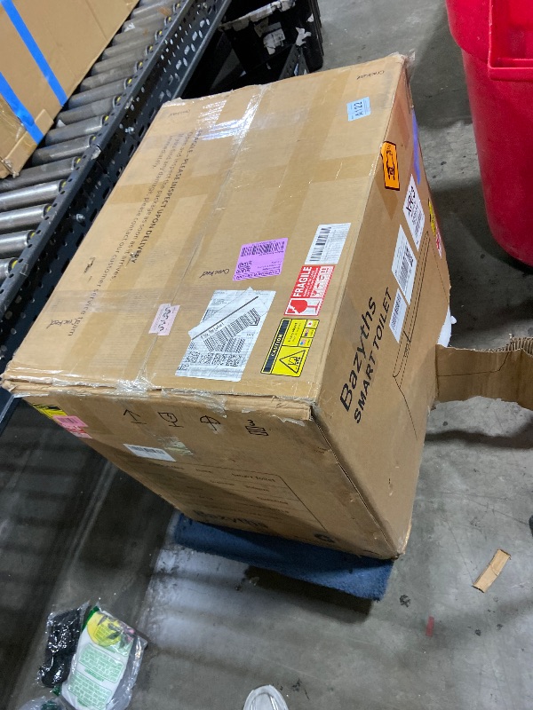 Photo 1 of Bazyths Smart Compact Toilet for Small Bathroom, 23" Depth Shallow Toilet with Foam Shield Auto Open/Close Lid, 12" Rough In, Built-in Tank, Heated Seat Foot Sensor Flush One-Piece (ZY695A Mini)