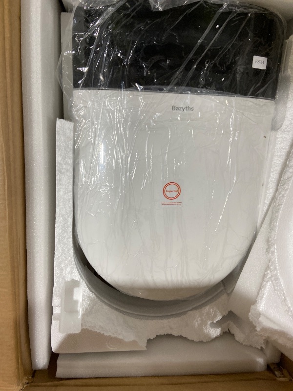 Photo 1 of Bazyths Smart Compact Toilet for Small Bathroom, 23" Depth Shallow Toilet with Foam Shield Auto Open/Close Lid, 12" Rough In, Built-in Tank, Heated Seat Foot Sensor Flush One-Piece (ZY695A Mini)