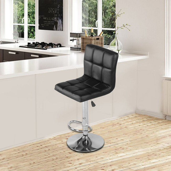 Photo 1 of Ergonomic Height Adjustable Backrest Footrest Barstool Chair Kitchen Stool 2 PIECES