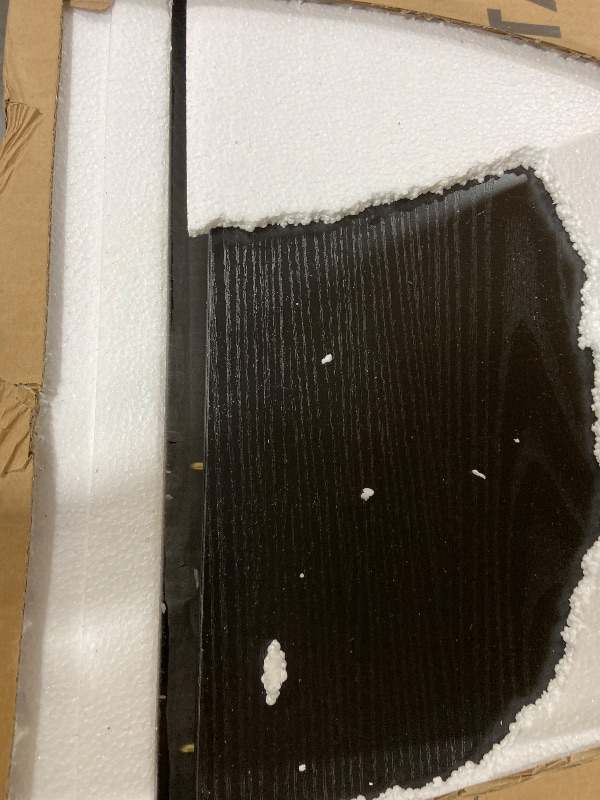 Photo 1 of Extendable Table and 4 Upholstered Chairs, Solid Wood Legs, 42"-54"L x 42"W x 30"H Length, Espresso