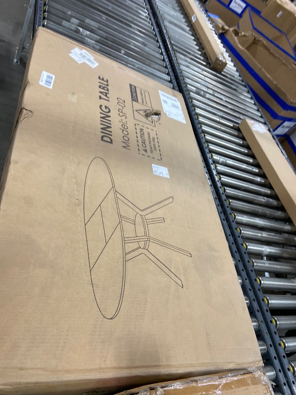 Photo 1 of Extendable Table and 4 Upholstered Chairs, Solid Wood Legs, 42"-54"L x 42"W x 30"H Length, Espresso