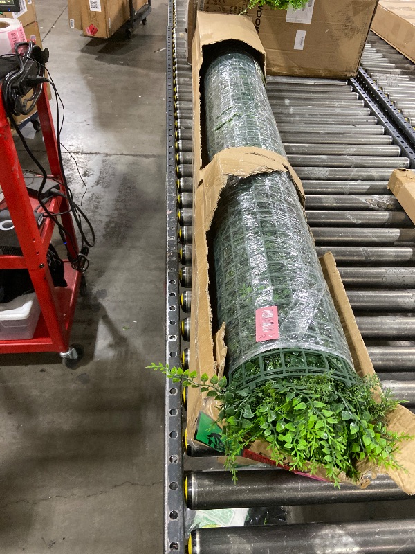 Photo 1 of NatraHedge (33SqFt) Artificial Light Green Grass Wall Decor, Hedge Leaf Boxwood Roll Panels for Indoor, Outdoor, Garden and Balcony Privacy Fence Screen