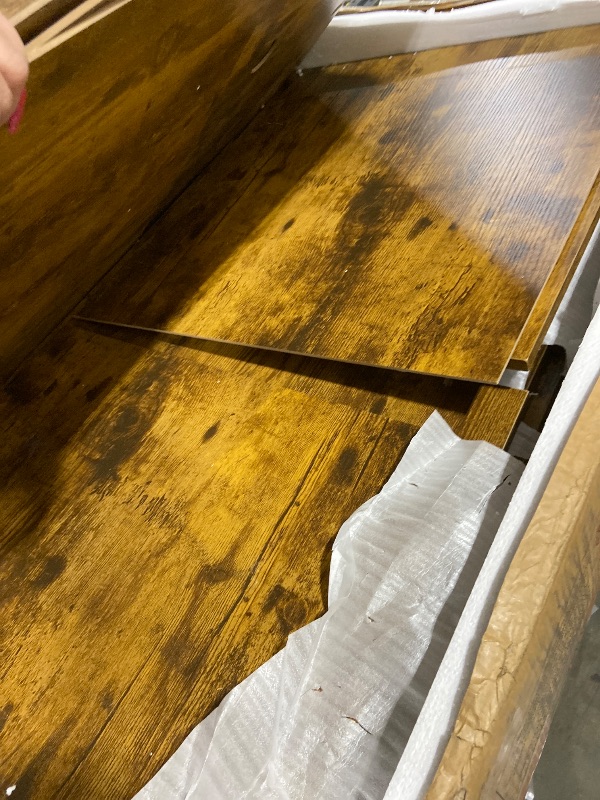 Photo 1 of MAJOR DAMAGE--------------MISSING MULTIPLE PIECES ----------------------SELLING FOR PARTS --------------------------------ENTERTAINMENT CENTER--DIMENSIONS IN PHOTOS