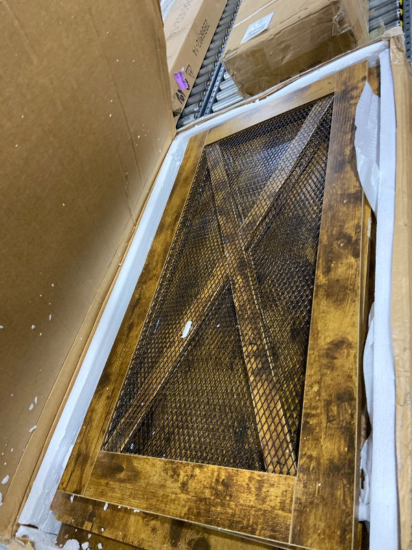 Photo 1 of MAJOR DAMAGE--------------MISSING MULTIPLE PIECES ----------------------SELLING FOR PARTS --------------------------------ENTERTAINMENT CENTER--DIMENSIONS IN PHOTOS