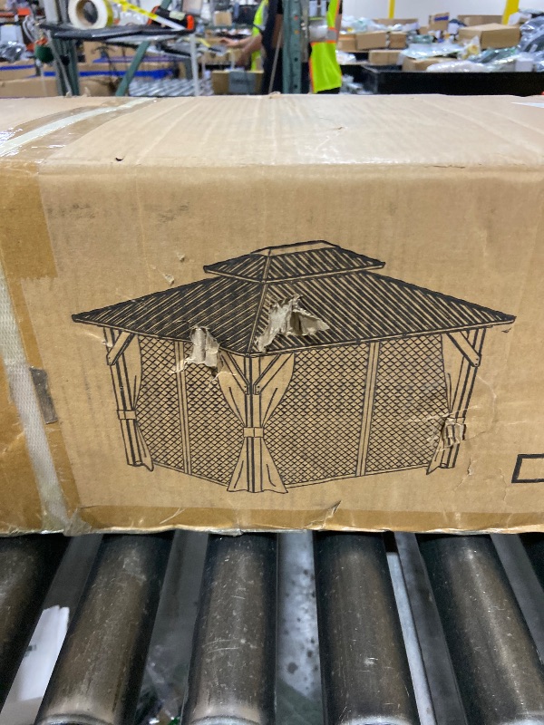 Photo 1 of Garvee 10x10ft Hardtop Gazebo Outdoor Aluminum Frame Double Roof Waterproof Metal Roof Netting Curtains Backyard Patio Deck Poolside