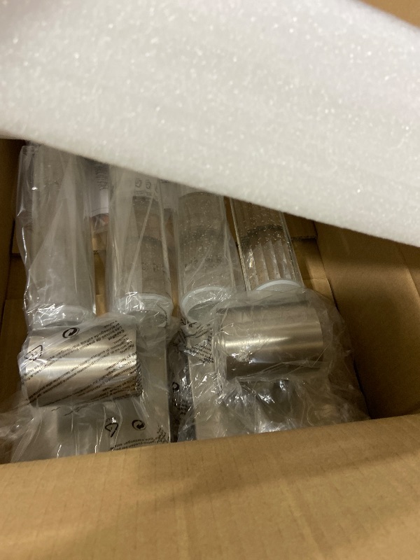 Photo 1 of CCYCOL Modern LED Wall Sconces Set of Two - 4000K Dimmable Crystal Bathroom Sconces Wall Lighting Indoor Brushed Nickel Vanity Light Fixture Wall Mount Wall Lights for Bedroom Living Room,18 Inch