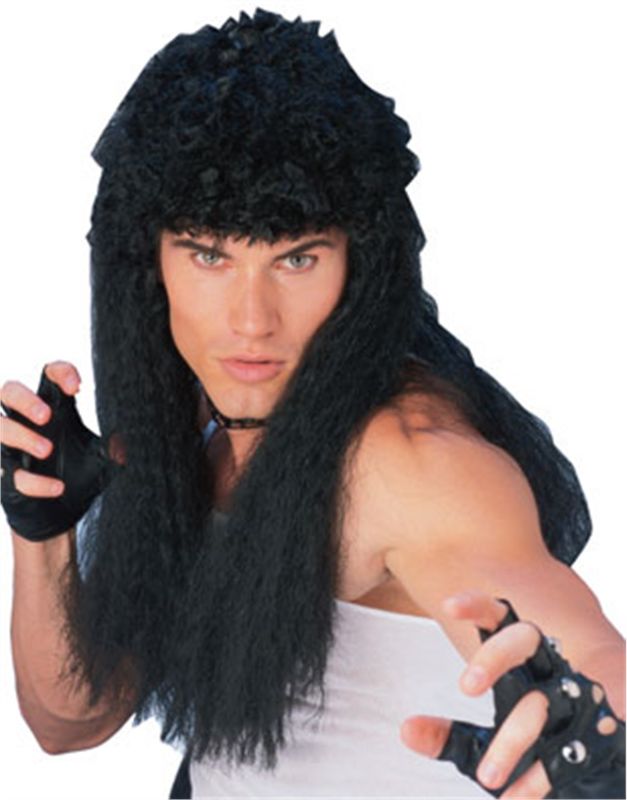 Photo 1 of 
Curly 80’s Hair Long Mullet Wig – Black