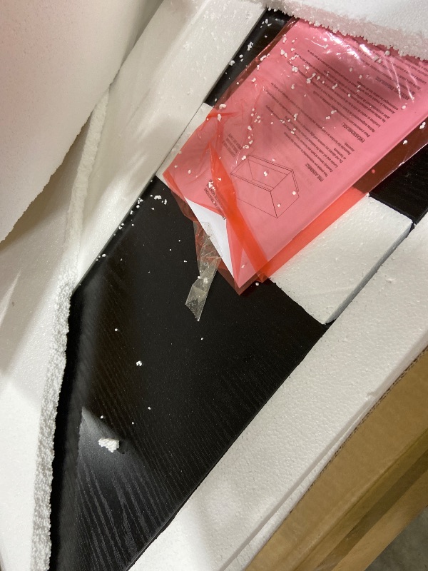 Photo 1 of Henn&Hart 48" Rectangular Coffee Table with Open Storage Shelf for Living Room, Family Room, or Office, Natural Black