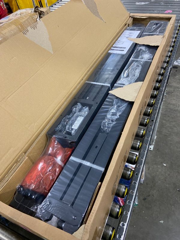 Photo 1 of Crocofair Queen Bed Frame with Black Bookcase and USB Charging Station Headboard,Metal Platform Bed,Queen Size Bed with Heavy Duty Strong Support Slats, Mattress Foundation,No Box Spring Needed