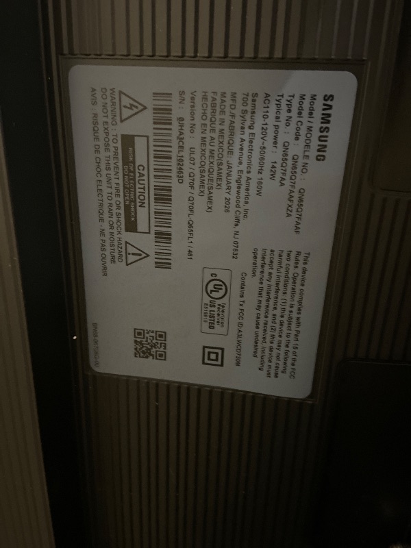 Photo 1 of Samsung 65-Inch Class QLED Q7F Series Samsung Vision AI Smart TV (2025 Model, 65Q7F) Quantum HDR, Object Tracking Sound Lite, Q4 AI Gen1 Processor, 4K upscaling, Gaming Hub, Alexa Built-in