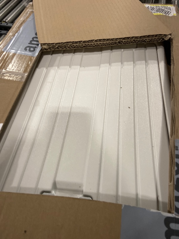 Photo 1 of UrbanExplorer 20 Inch Carry On Luggage TSA Approved, Aluminum Frame Zipperless Luggage Carry On with Compartment for Short Trips, ABS+PC Hard Shell Suitcases with Spinner Wheels, White