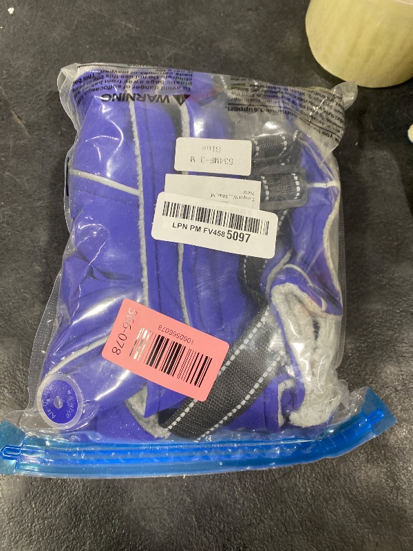 Photo 1 of Lelepet Warm Dog Winter Coat Waterproof Dog Jacket with Adjustable Buckle & Leash Hole Reflective Pet Fleece Snowsuit Turtleneck Windproof Cold Weather Coats, Blue, M