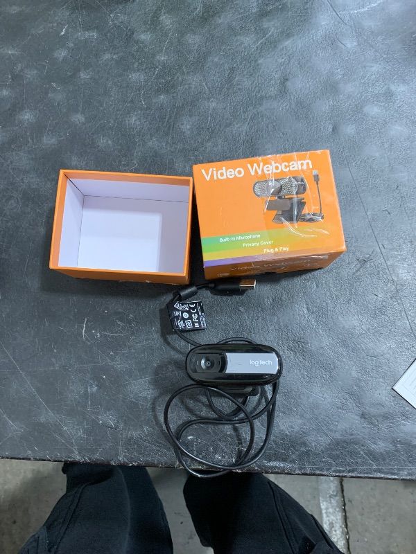 Photo 1 of 1080P HD Webcam with Microphone, Noise Cancellation, Privacy Cover, Wide-Angle Lens, Auto Light Correction, Plug & Play USB Webcam for Laptop, Desktop, PC, Mac, Zoom, Skype, Streaming (Black)