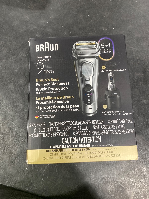 Photo 1 of Braun Series 9 PRO+ Electric Shaver, Wet & Dry Razor, Pro SensoAdapt, 6in1 SmartCare Center, 9697CC, SilverLPNPMFS8917580