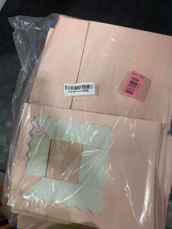 Photo 1 of qiqee Auto-pop up Pink Bakery Boxes 50 Packs Pastry Box 8x8x2.5 inch Pie Boxes With Window