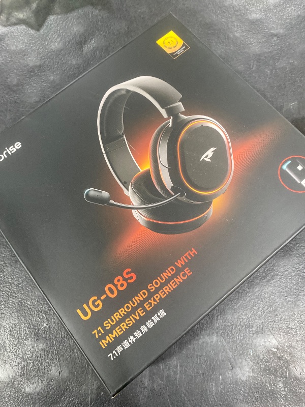 Photo 1 of Wireless Gaming Headset, 7.1 Surround Sound, 2.4Ghz USB Gaming Headphones Bluetooth 5.4, 100-Hr Noise Canceling Mic RGB Light, Wireless Headset for PC PS5 PS4 Mac Switch, ONLY Wired Mode Suit for Xbox