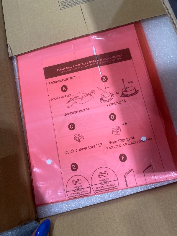 Photo 1 of CLOUDY BAY 4 inch Gimbal Smart WiFi LED Recessed Lights,RGBCW Color Changing,Compatible with Alexa and Google Home Assistant,No Hub Required,2700K-6500K,IC Rated,Pack of 4