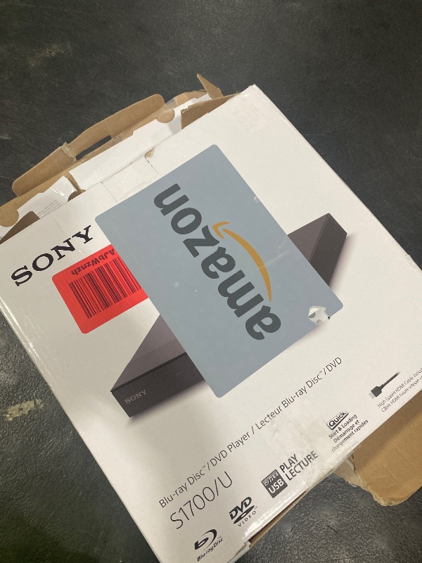 Photo 1 of Sony BDP-S1700U Blu-ray DVD Player Dolby Digital TrueHD/DTS and DVD upscaling, with Included HDMI Cable, 2025 ModelLPNPMFV5018044
