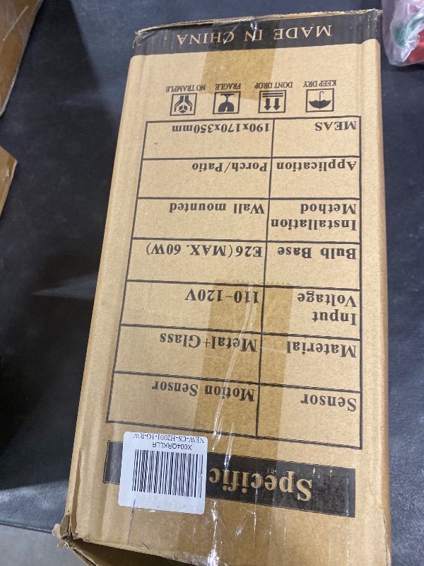 Photo 1 of YJXGDIL Porch Lights Outdoor with Remote Control: Motion Sensor Exterior Lighting Fixtures Intelligent 4 Lighting Modes Outdoor Wall Lights Sconce Lights for House Patio Front Door Garage