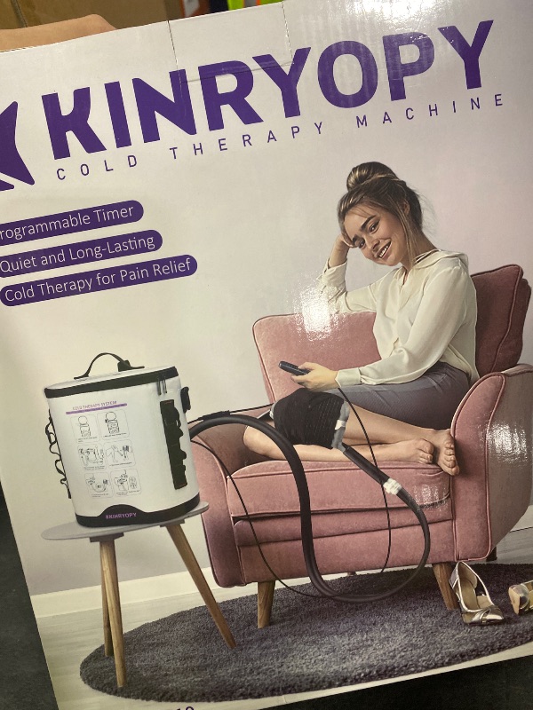 Photo 1 of Cold Therapy Machine with Programmable Timer, Portable Ice Machine for Knee After Surgery, Knee Replacement Recovery System, Cryotherapy Pain Relief w/Compression Pad for,Shoulder, Hip and Ankle